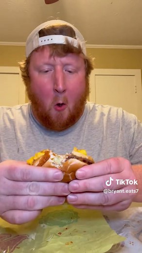 McDonald’s double cheeseburger and hot n spicy | food