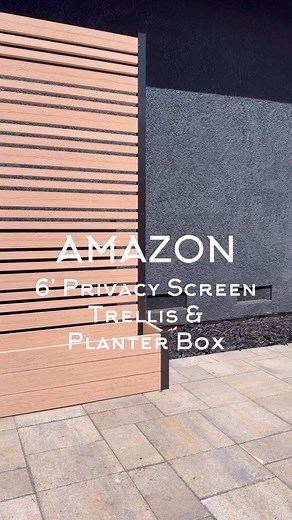 Instantly create the perfect cozy outdoor space! This privacy screen/ trellis is 6’ tall and made out of weatherproof durable WoodTek vinyl that looks like real wood, but is made to LAST! Comes with mounting brackets for extra security in windy conditions. Perfect for real or faux plants! 🪴 #amazonhome Backyard goals | Jodie Home finds