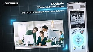 Olympus DM-720 hochwertiges digitales Diktiergerät mit TRESMIC, fortschrittlicher Wiedergabe, direktem USB, Zoom-Mikrofon, intelligentem Auto-Modus, Noise Cancel, Transkriptionsmodus und 4 GB Speicher