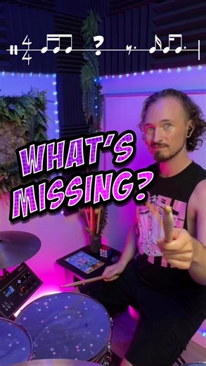 Sheldon | Drummer & Educator on Instagram: "What’s Missing? 🤔🎵💥 ⚫️ = 16th Note — = 16th Rest Complete challenge = 10 XP 🏅💥 Level up your ear training, timing, and rhythm reading in just seconds! 🏆 Comment “PDF” to grab a FREE Beginner Rhythm Theory Guide! 💬🥁 Follow for more: @sheldondeithdrums #drumlessons #crashacademydrums #drumteacher #musictheory #musiclesson #rhythmquiz"