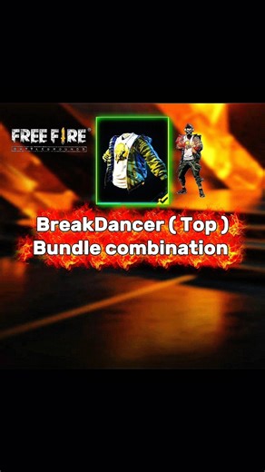 BreakDancer ( Top ) Bundle combination ☠️ #freefire #ff #foryou #shortvideo #shorts #youtubeshorts