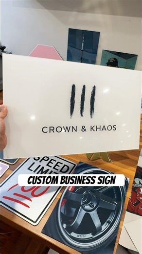 Making a custom business Sign! #acrylicsigns #acrylicprint #wallart #businesssigns