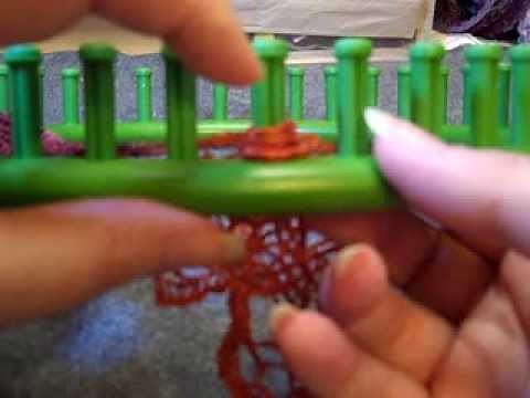 Loom Knit Chain Ruffle and Joining Ruffle Yarn for Scarves and Wreaths - Part 1