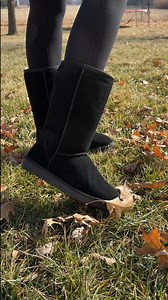 Watch Cute and comfortable black Ugg style fur lined boots on Amazon Live