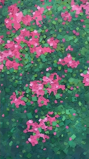 Blooming Flowers in Texture 🎨🌸 | Impasto Oil Painting #oilpainting #onestroke #art