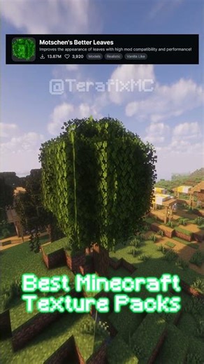 Pack Links In Bio! Best Minecraft Texture Pack Showcase (FREE) #shorts