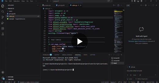 Streamlit Sales Prediction App with Random Forest Regressor | Deepak Baskar.N posted on the topic | LinkedIn