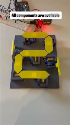 7 Segment Display Using Servo motor #iot