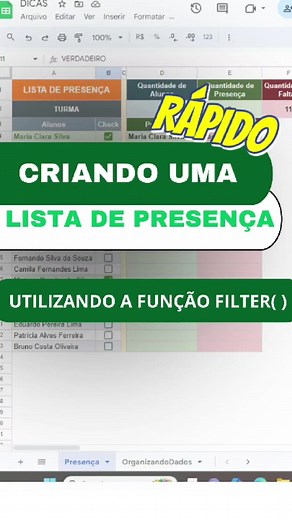 Como Criar e Automatizar uma Lista de Presença no Google Planilhas