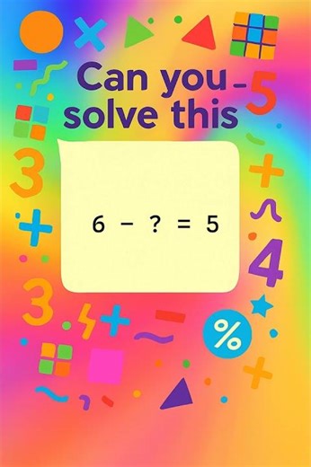 Fun Subtraction Puzzle for Kids! 6 - ? = 5
