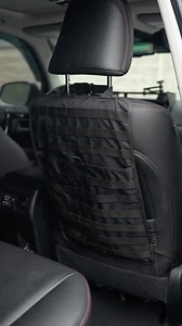 OD Green, Coyote Tan & Black Seat Back Molle Panels in stock! A super simple way to get some organization and storage space in the 4Runner. I use mine to store little commonly needed tools in the pouch on the passenger side like hex key sets, screw drivers, electrical tape & zip ties. I can reach it easily from the drivers seat making my life easy. I’ll also use the Molle to store sharpies and pens (so they aren’t constantly lost somewhere in my center console) as well as small Molle bags. | 4Ru