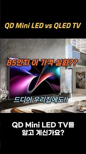 QD 미니 LED tv vs QLED tv 차이 끝장 비교