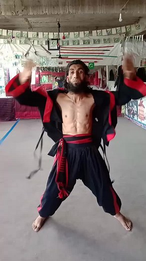Taekwondo Techniques Demonstrated in Martial Arts Routine