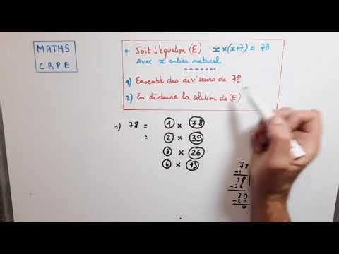 Trouver les diviseurs pour résoudre une équation | Maths CRPE