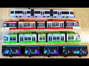 Dickie Toys City Liner Tram & SIKU Articulated Bus 1617 & Siku Tram 1895 MOC ANIMATION