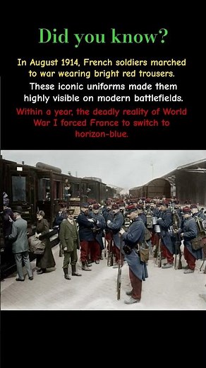 Why French Soldiers Wore Red Pants in 1914 | WWI Uniform Mistake Explained #shorts #historyshorts