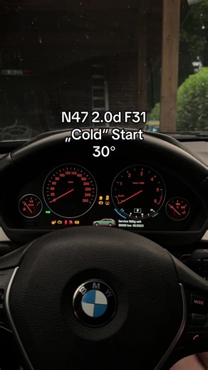 BMW 320d F30/F31 Cold Start in 30° Weather