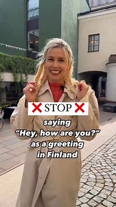 Is “Hey, how are you?” a greeting or an actual question where you live?🥰 Let me know in the comments!⬇️ Psst… What words do you 💯 need to know when in Finland? Find out in my guide👇🏻 ➡️ Comment HELPER and I’ll send you the free list of 10 must-know Finnish words🚀 #finland #finnish #finnishmoments #discoverfinland #visitfinland #thebestoffinland #finns | Her Finland