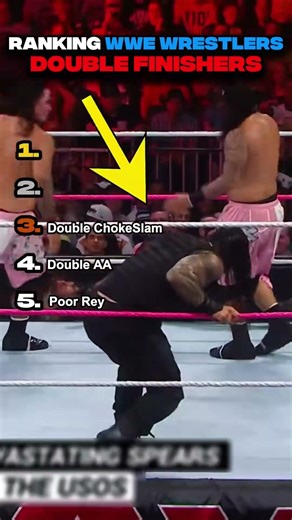 Double Finisher 😯WWE Wrestling part 2 #short #WWEMemes #WWE #Shorts #WrestlingMemes