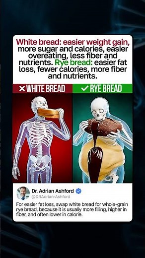 White Bread VS Rye Bread | What Happens Inside Your Body #facts #health #food