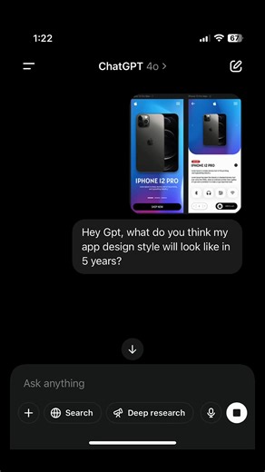 20K views · 223 reactions | Asking ChatGPT to predict my app design skills based on something I designed five years ago, so I can compare it with my recent work Save this for later! #uiux #webdesigner #uidesign #uxdesign #designinspiration #appdesign #WebsiteInspiration #viral #marcelodesignx #3danimation | Marcelo Design X | Facebook