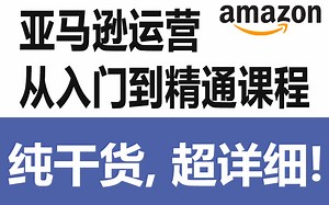 2023最新 亚马逊从入门到精通课程 共22节 | 亚马逊跨境电商开店新手小白入门教程 运营广告投放思路打法技巧实操 选品爆款教学数据分析 新品产品上架调研推广