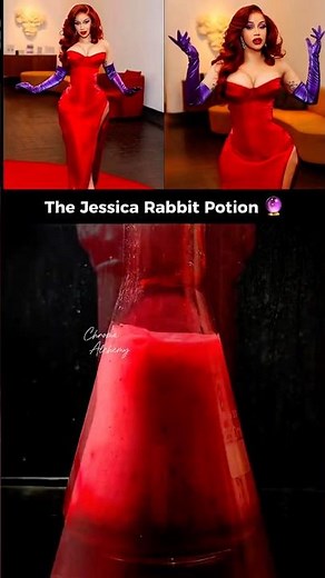 What If Jessica Rabbit Became a Potion? ❤️🧪 #visualasmr #shorts