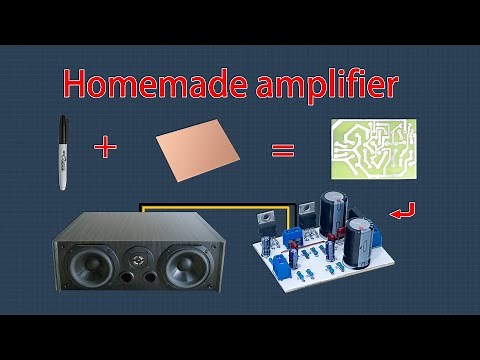 Make your own power amplifier using a pcb | TDA2050 BTL AMP