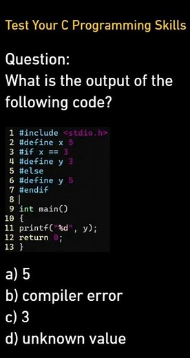 C Preprocessor MCQ: What Will Be the Output? | C Macros & Conditional Compilation Explained