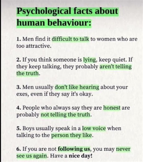 physuchological facts