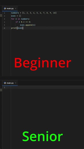 Beginner vs Senior Python