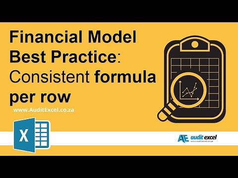 One Excel formula per row/ column- consistent formulas everywhere