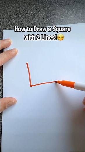 How To Draw a Square with 2 Lines!😒 IMPOSSIBLE