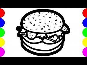 Cheeseburger Drawing Pictures Easy | Jolly Toy Art