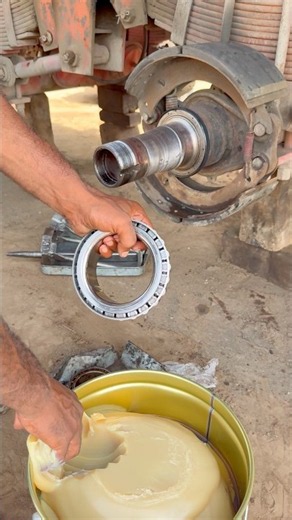 Bearing Greasing Done RIGHT! 🔥 | Expert Lubrication Process #automobile #works #mechanic