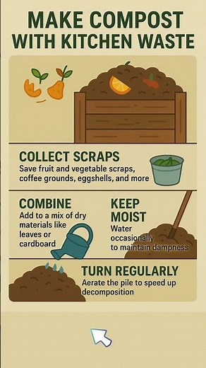 Make Compost with Kitchen Waste #garden #gardening #plants #compost #composting