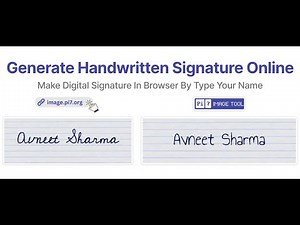 Generate Signature Online - Handwriten Name Signature