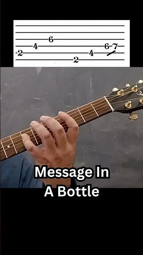 Message in a Bottle Main Riff Easy Guitar Lesson