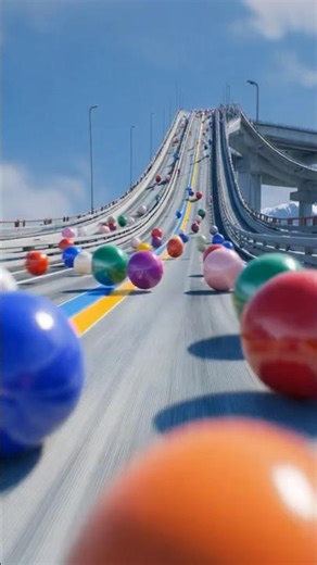 Highway Balls Run Animation#viral#viralshort#animation