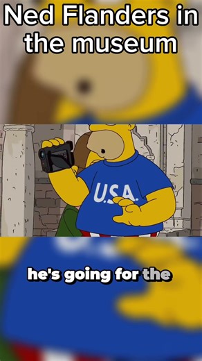 Ned Flanders in the museum #usethissound #thesimpsons #shorts