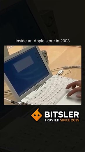 Inside an Apple store in 2003