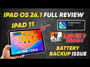 Ipad OS 26.1full review | bgmi lag fix | battery backup in latest update ipad 26.1 #bgmimario