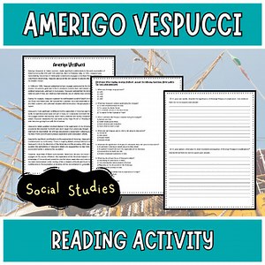 Amerigo Vespucci Reading Passage & Worksheet | Comprehension & Writing Activity