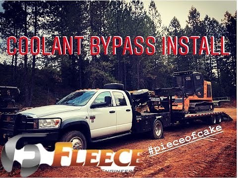 FLEECE PERFORMANCE COOLANT BYPASS INSTALL ON 6.7 CUMMINS (Complete install transmission intact!)