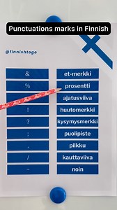 11K views · 1.5K reactions | Learn these punctuation marks in Finnish ‍♀️ #learnfinnish #finnishteacher #finnishlanguage #finnishonline #suomi #finnishlesson #finnish #suomenkieli #finland | Virpi Hach Finnishtogo | Facebook