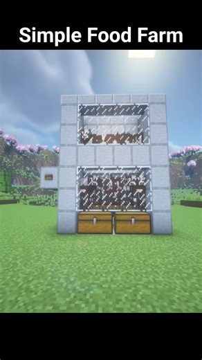 Simple Food Farm🤯 | Minecraft #mctutorial #minecraftbuilding #minecraftshorts