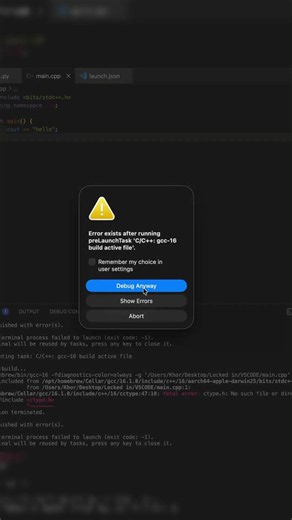 c++ is NOT working #coding #pythonanddjangofullstackwebdeveloper #journey #microsoft #codeadventure