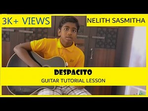 HOW TO PLAY DESPACITO SONG GUITAR PART IN SINHALA