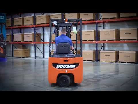Doosan's 3-Wheel Electric Counterbalance Forklift