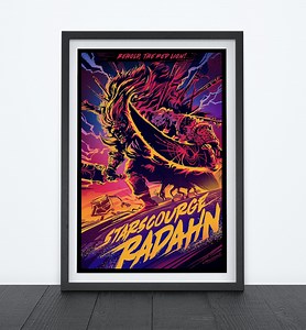 STARSCOURGE RADAHN Video Game Poster, Travel Poster, Gaming Poster, Prints, Gamer Room Decor, Gaming Prints, Wall Art - Etsy